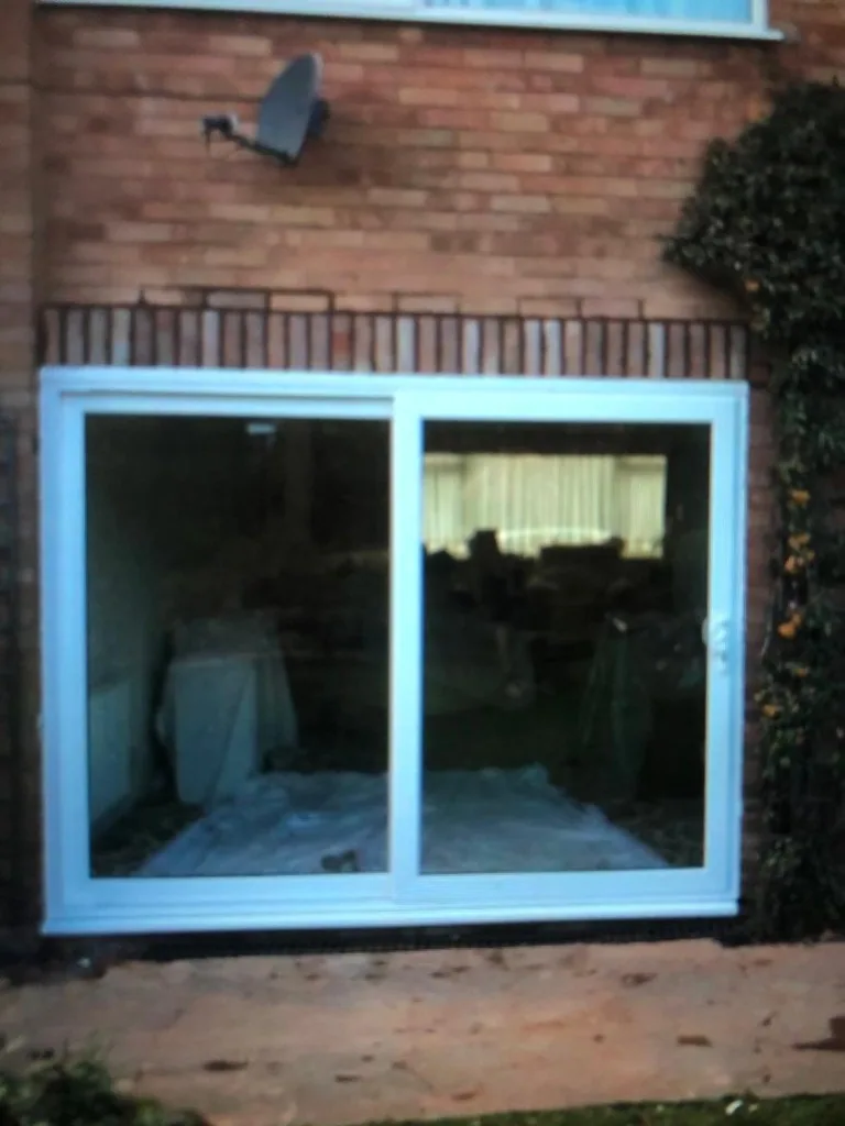 White uPVC sliding patio doors